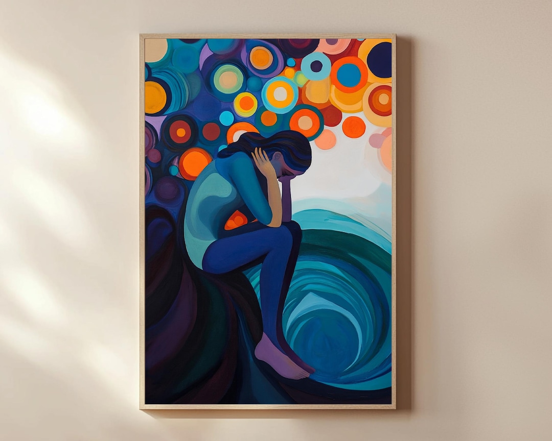 Digital Art Print | Abstract Mental Health Illustration | Colorful ...