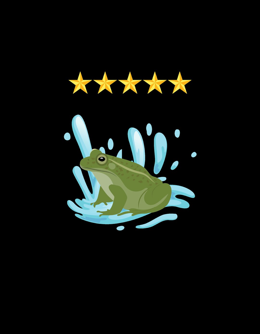 5 Star Frog Splash Pun SVG & PNG Humorous Frog in Water Art Etsy
