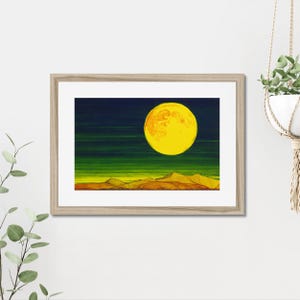 Brecon Beacons Print Pen y Fan Moon - made to order