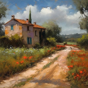 Französische Landschaft Sommer Galerie Wand Kunstdruck | Vintage Home | CCC | Digital DRUCKBARE Kunst
