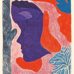 Custom Canvas Print Inspired by Matisse with Bold Colors and Unique Shapes for Modern Home Decor