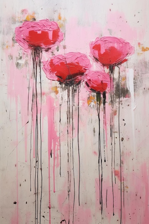Exploring the Whimsy of Cy Twombly: Four Pink Flowers and the