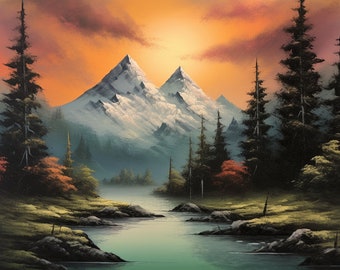 Mountain Ridge Lake- Bob Ross Season 23 Episode 3 - Etsy