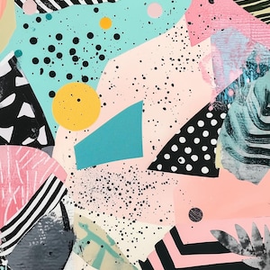 Abstract Canvas Wall Art in the Style of Matisse with Bold Colors and Unique Shapes for Home Decor