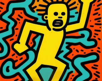 Keith Haring ISO, Custom Canvas, Painting or Digital Print, Original | Custom Canvas Curators