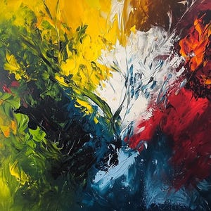 Abstract Canvas Print Inspired by Van Gogh Colors Artistic Wall Art for Home Decor Unique Digital Download