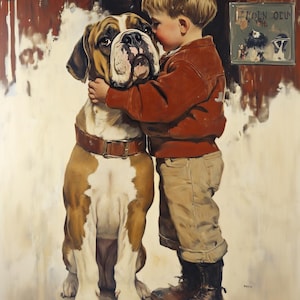 Norman rockwell dog - Etsy 日本