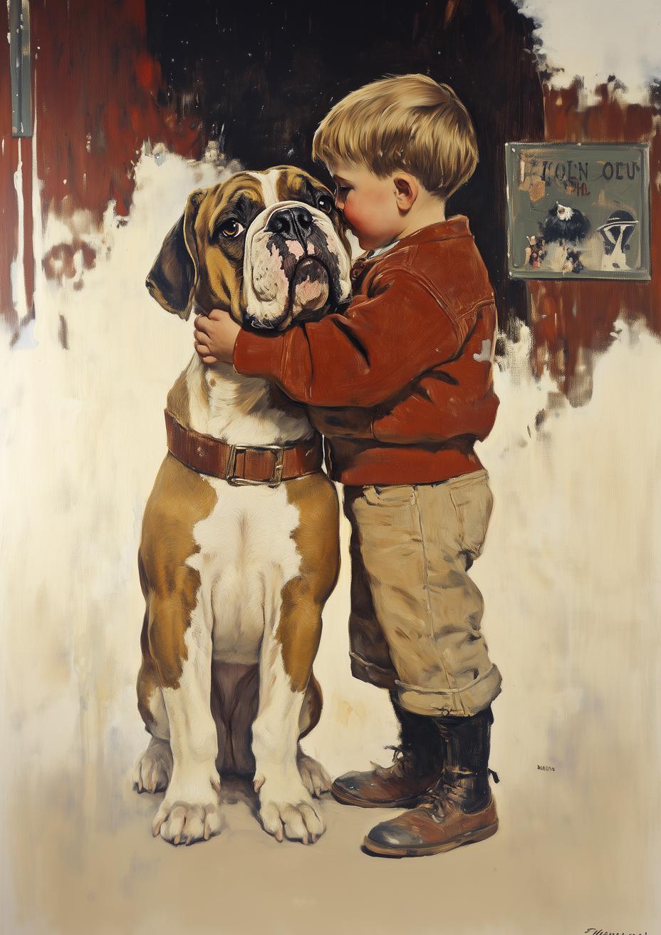 Norman rockwell dog - Etsy 日本