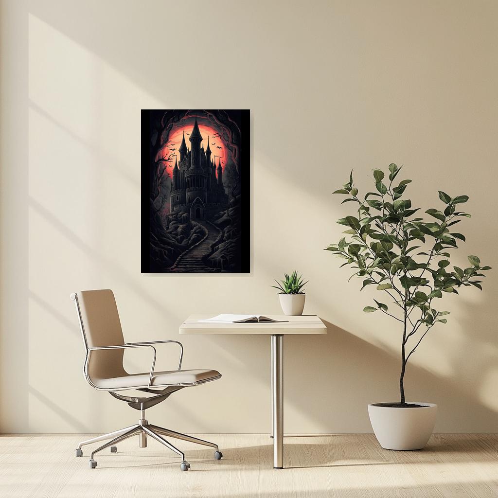 YFCLDPH Poster Gotico Fantasma Nella Foresta – Stampa Su Tela Vintage, Decorazione Da Parete Per Soggiorno E Camera Da Letto