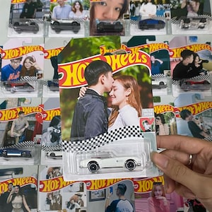 Gepersonaliseerde speelgoedwielen auto, op maat gegoten speelgoed, unieke foto hotwheels, uniek verzamelobject, cadeau voor hem, speciale speelgoedaandenken