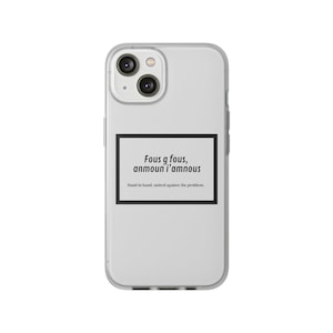 Coque de portable citation amazighe, couverture abstraite de la coque de portable adaptée pour iPhone 14+, 13, 12, 11, XR, XS, Samsung S23, S22 et plus