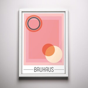 Bauhaus Poster Geometrisch – Minimalistische Wandkunst in Farbe | Modernes Druckbild mit/ohne Rahmen