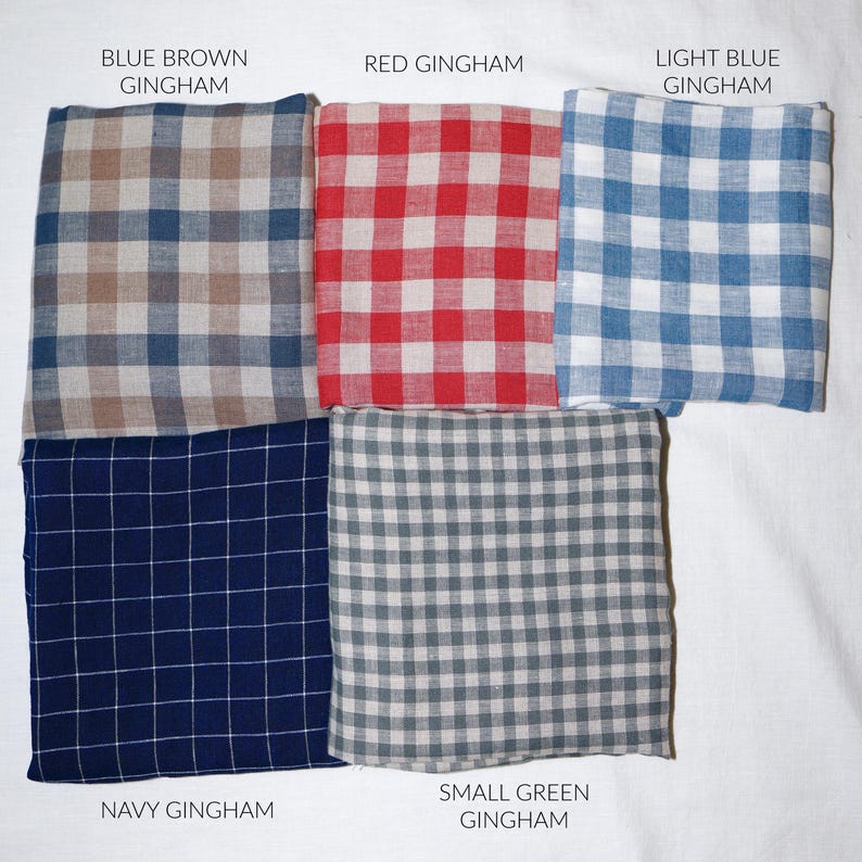 Marianne Blue Gingham Wrap Dress - 100% Linen main image 1