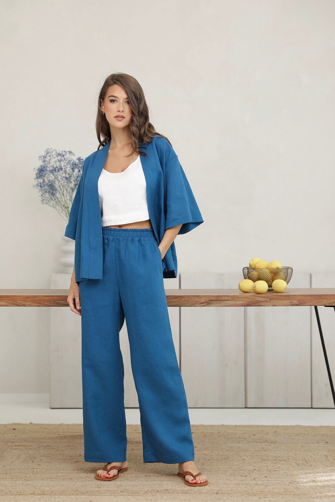 Brick Linen Pants Set main image 1