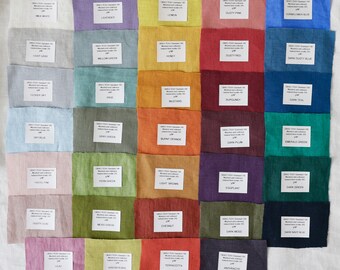 Swatches - Linen Fabric Samples - 100 Linen - Washed Linen - Softened Linen