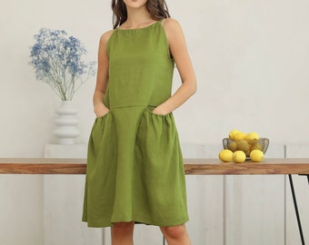 chinese dress ladies White Royal Toscana Linen Dress