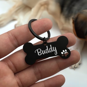Personalized Dog Tag with Customization, Engraved Pets ID Tag for Dogs and Cats, Dog Collar Tag Charm with Name Engraving, Dog Tags Cat Tags