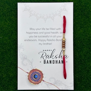 Rakhi indien, rakhi, rakhi, rakhi lotus, moti rakhi, carte bhaiya rakhi, lot de rakhi, idées de rakhi, combo rakhi, combo rakhi personnalisable