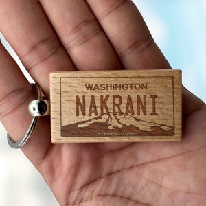 Boîte-cadeau de voiture neuve de porte-clés de plaque d'immatriculation d'état de Washington, porte-clés, cadeau de voiture neuve pour elle, Texas Etats-Unis, porte-clés, anneau de voiture, cadeau pour petit ami