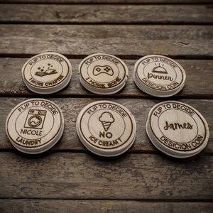 Valentinstag Geschenk Entscheider Münze - Entscheidung Flip Münze Personalisieren Sie Entscheidungshilfe Münze mit Namen | Beidseitiger Entscheidung Coin Flip Münze