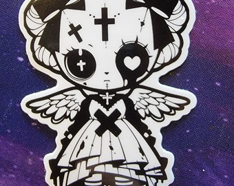 Wicked Cute Angel sticker 3 inch