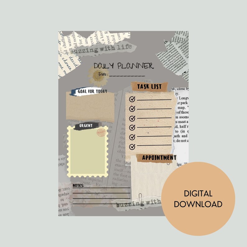 PRINTABLE VINTAGE PLANNER - Etsy