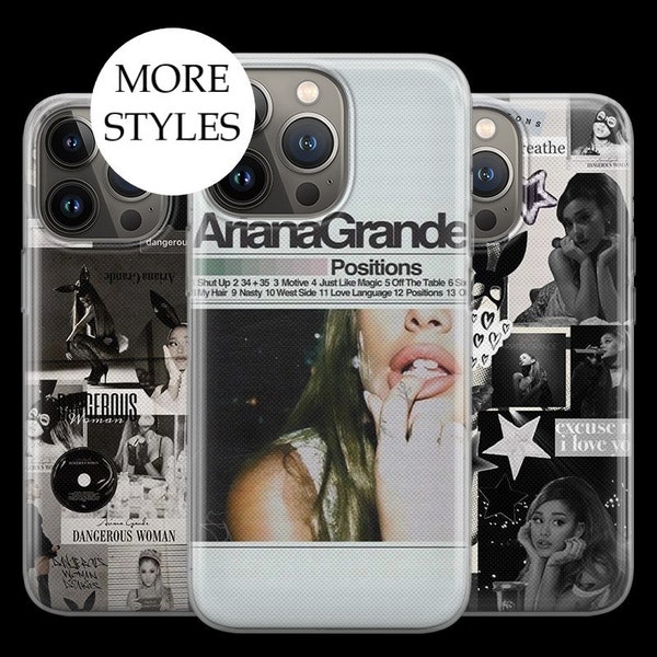 Ariana Grande Merch Dangerous Woman Spotify Phone Case Cover Thank You Next iPhone 15 14 Plus 13 Pro Max 12 11 XR Gift Handmade Merchandise