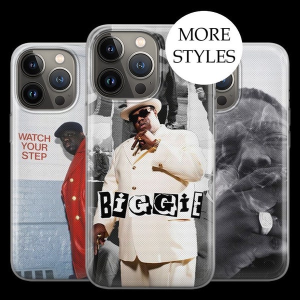 The Notorious BIG Biggie Merch Handytasche Hülle Rap iPhone 15 14 Plus 13 Pro Max 12 11 XR Geschenk für Sie Ihn Rapper Handmade Merchandise