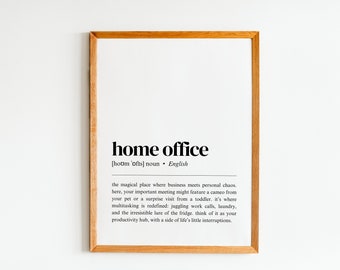 home office | home office wall art | definition print | funny home office decor | office wall decor | work from home | digital download