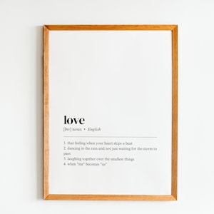 love definition printable wall art | love poster | love print | love decor | love minimalist | bedroom wall art | love | digital download