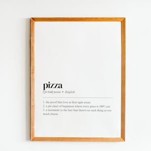 pizza definition printable wall art | pizza lover gift | pizza poster | pizza decor | pizza minimalist | kitchen wall art | digital download