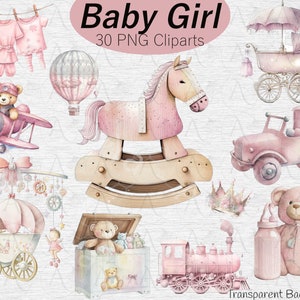 Baby girl clipart, Newborn baby, Baby decor, Nursery room clipart, It&#39;s a girl clipart, Cute Nursery Room Decor Baby Shower Printables
