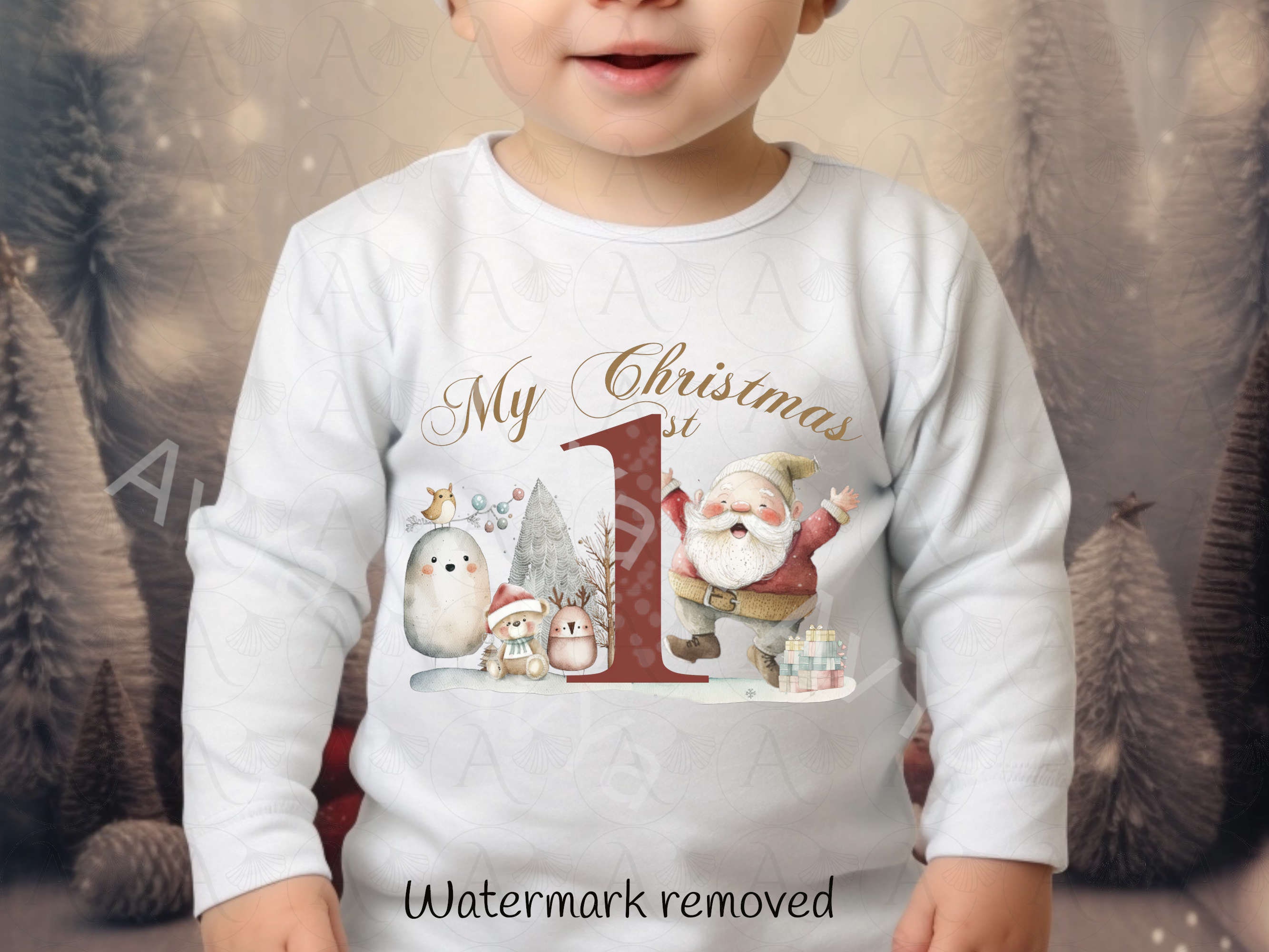 1st Christmas Santa PNG, Baby's First Christmas, Christmas Card Design ...