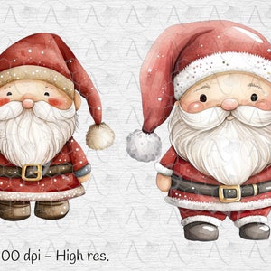Cute Scandi Santa Claus Clipart Bundle, Satna Claus Clipart, Santa PNG ...