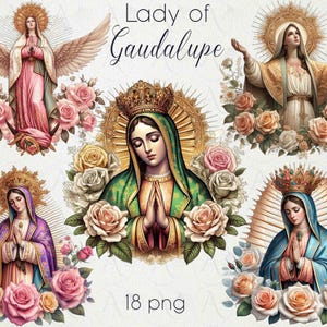 Vrouwe van Guadalupe PNG, Maagd Maria PNG bidden clipart, katholieke kunst Vrouwe van Fatima, Nuestra Señora de Guadalupe PNG, spirituele clipart