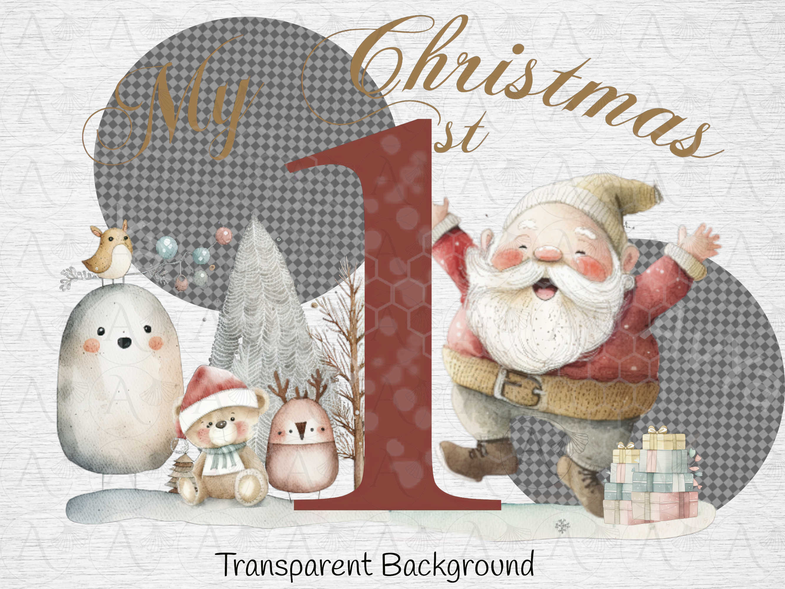 1st Christmas Santa PNG, Baby's First Christmas, Christmas Card Design ...