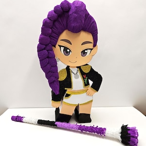 Piñata Set Girl Power – mit lila Zopf und cooler Jacke