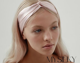 100 % Maulbeer-Luxus-Seiden-Stirnband, hochwertiges Seiden-Stirnband der Güteklasse 6A für Haar und Haut, Anti-Aging, antiallergisch, Geschenkverpackung