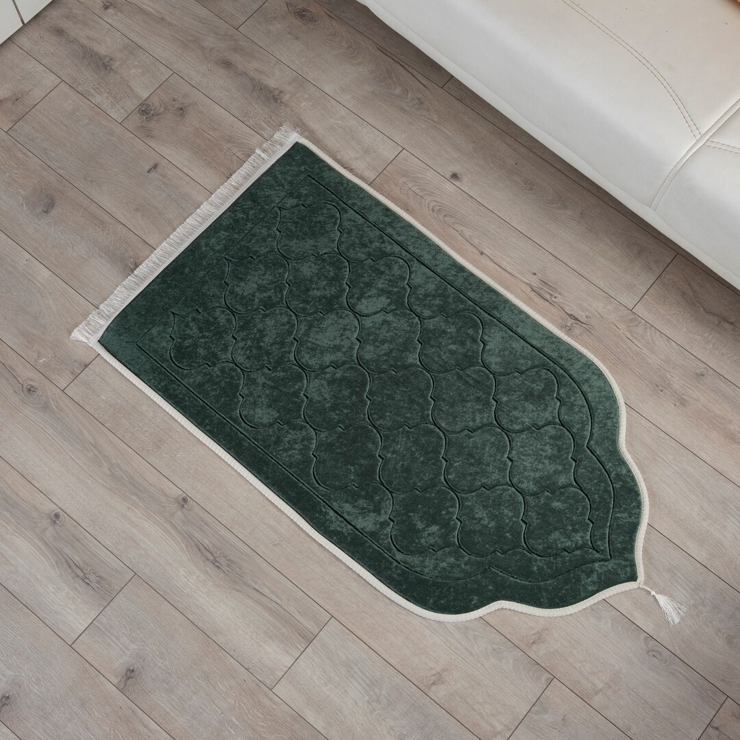 Personalized Thick Prayer Rug Luxury Plush Sejadah Islamic Etsy