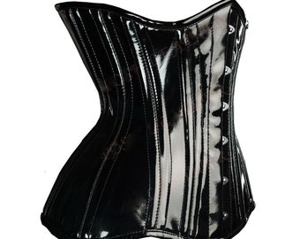 Heavy Duty Double Steel Boned Corset Women's Underbust Waist Trainer Conical PVC Corset