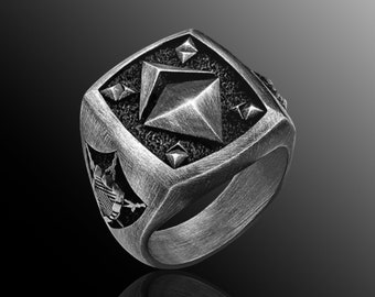 Anillo de sello de plata Ethereum para hombres, joyería de criptomonedas ETH, anillo Ethereum de color dorado para entusiastas de las criptomonedas, regalo único para Degen Hodl