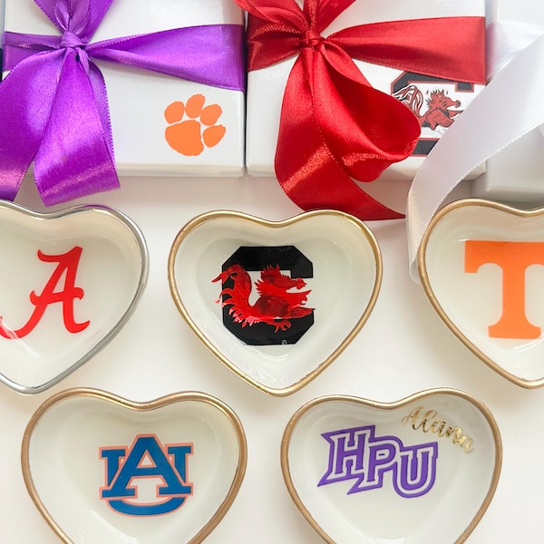 University College Graduation gift ring dish trinket keepsake dorm decor high school grad jewelry personalized acceptance gift Alumni
