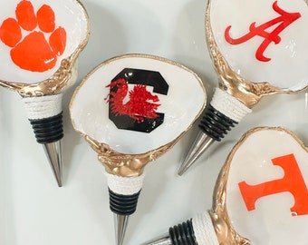 college shell  wine stopper graduation  gift alumni personalized happy 21st birthday gift college merch friend roommate gift Oyster gift