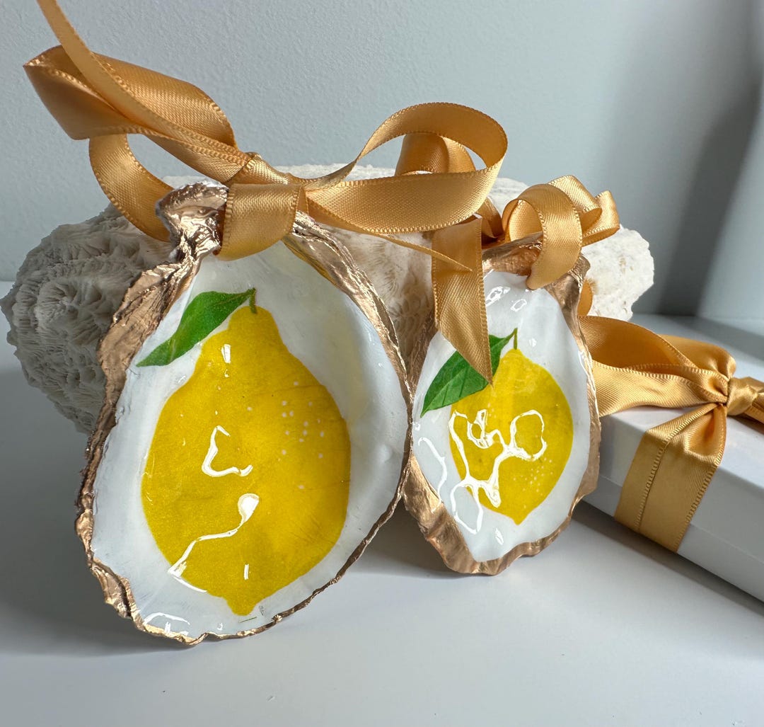 Lemon Shell Oyster Keepsake Gilded Cape Cod Art Lemon Tree for the Cook ...