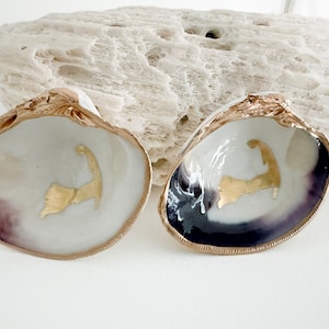 Cape Cod map decor gift  Ornament New England gift East Coast Nautical sea shell Gold Cape Cod classy cape cod nautical wedding keepsake