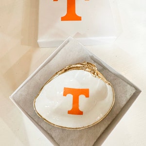 Custom College University trinket ring dish, graduation acceptance gift Ornament dorm decor personalized gift handmade college merch friends