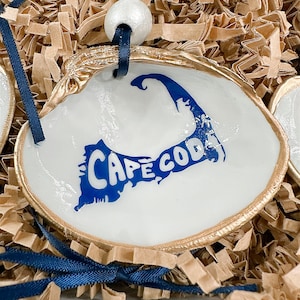 Cape Cod Map Ornament Shell Beach Decor New England East Coast Gift ring dish coastal nautical beach cape arm gift for mom beach house decor