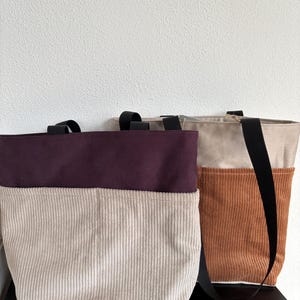 Shopper mit Cord-Außenfach