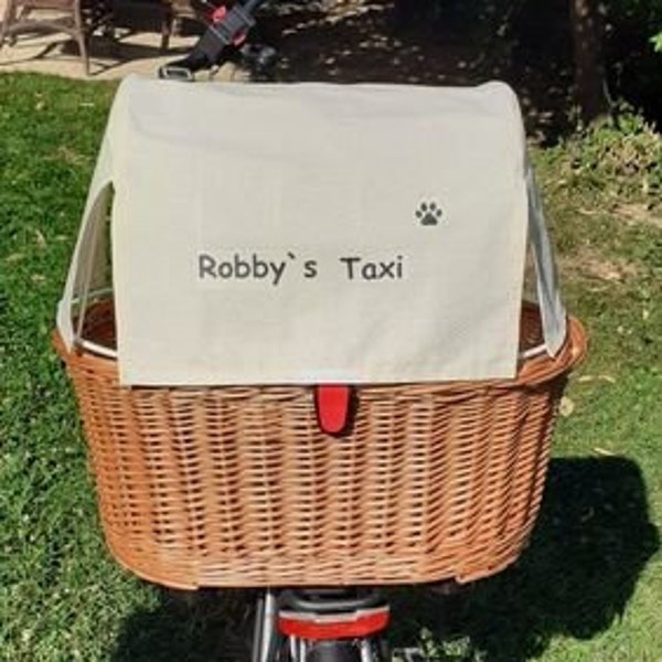 Sonnenschutz für Hundekorb L,XL,  Sonnensegel für Fahrradkorb, Hundekorb für Fahrrad hinten, passend z.B. für Trixie, Aumüller oder Klickfix