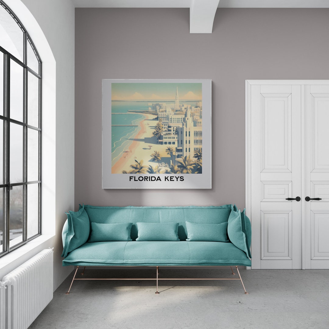 Travel Wall Art Florida Keys Poster Print for Decoration Art Etsy